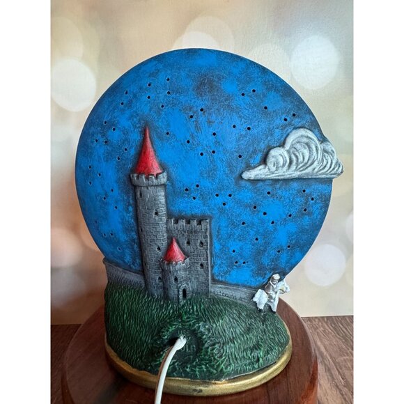 🍼 Vintage Blue Humpty Dumpty Nursery Lamp – Hand-Painted Ceramic 🍼 - Picture 12 of 16